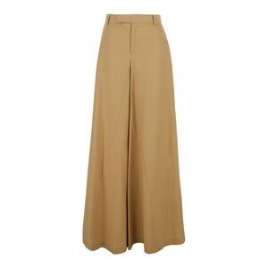 Federica Tosi Women Beige Pants With Wide-Leg And High-Waiste In Cotton Women